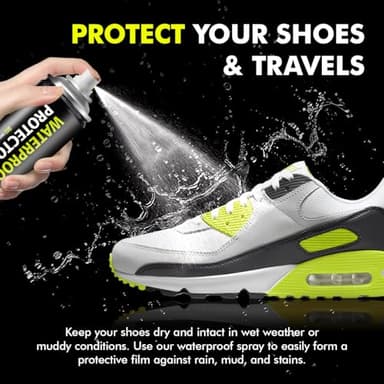 PETZANA Shoe Protector Spray: Rain Stain Dirt Waterproof Shoe Spray, Nano Protection for Sneaker Suede Leather Canva Boot Hat 9.5Oz - Image 3