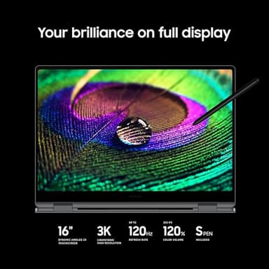 SAMSUNG 16” Galaxy Book5 Pro 360 Copilot+ PC, AI Business Laptop, Windows 11 Pro, Intel Core Ultra 7 Processor 258V, 3K AMOLED Touchscreen, 32GB / 1TB, 120HZ, 2025 Model NP964QHA-KG2US, Gray - Image 3