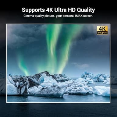 Official Licensed Netflix Smart Projector, HAPPRUN Projector 4K with Wifi and Bluetooth, DoIby Audio, Built-in Apps, Native 1080P 1000ANSI, Electric Focus, Portable Projector for Home Cinema, Bedroom - Image 4