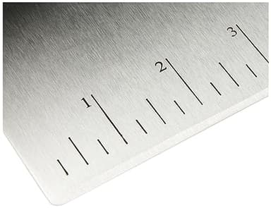 Amazon Basics Multi-Purpose Stainless Steel Scraper/Chopper with Contoured Grip, 6", Black, Silver - Image 4