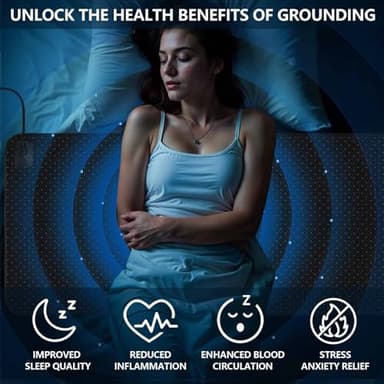 Grounding Mat for Bed, Grounding Pad for Sleeping, Tear-Resistant PU Leather Grounding Mattress with Cord (27"x76", King, Charcoal) - Image 4