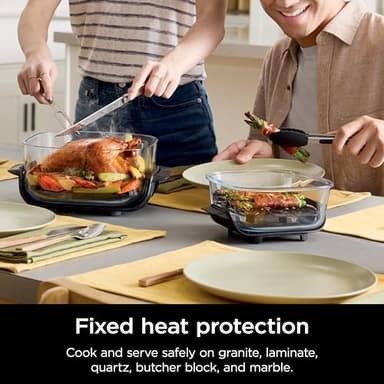 Ninja Crispi Air Fryer, Microwave, Freezer & Dishwasher Safe, Non Toxic Glass Portable Cooking System, 4 QT & 6 Cup Glass Containers with Storage Lids, Easy Meals, Air Fry, Bake, Green, FN101SG - Image 9