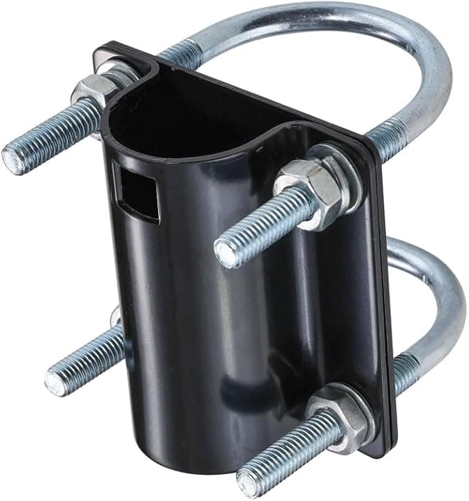 Antenna Mast Pipe Mount and Flag Pole Mounting Adapter Works with Starlink Dish and Integrated Structure Universal Antenna Heavy Duty Steel Pole Mount V-Clamp Bracket Roof Mounting - Image 1