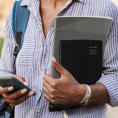 AT-A-GLANCE 2025 Planner, Weekly & Monthly, 7" x 8-3/4", Medium, Contemporary Lite, Black (7054XL0525) - Image 2