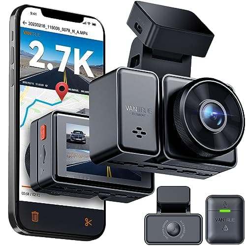 Vantrue E2 Dash Cam Front and Rear, 2.7K Upgrade Rear Cam, Dual STARVIS, 2.7K + 2.7K Dash Camera for Cars, Voice Control, WiFi, GPS, Night Vision, 24H Parking Mode, G-Sensor, 2.45" IPS, Support 512GB - Image 1