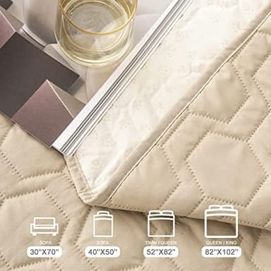Waterproof and Non-Slip Dog Bed Cover and Pet Blanket Sofa Pet Bed Mat ，car Incontinence Mattress Protectors Furniture Couch Cover for Most Cats Dogs, Pets（40x50-Beige） - Image 7