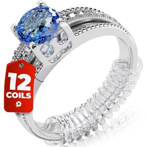 Ring Sizer Adjuster for Loose Rings - 12 Pack, Guards, Spacers & Tighteners, Fits Bands Up to 6mm, Reduces Size by 0.5-1.5, Invisible Design for Women & Men by 5 STARS UNITED - Image 1