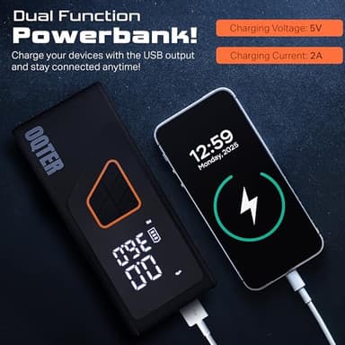 Tire Inflator Portable Air Compressor, 150PSI Portable Tire Inflator For Car, Air Pump for Car Tires with Tire Pressure Gauge Tools, 6000mAh Smart Pump Tire Inflator for Car, Motorcycle & Bike Pump - Image 4