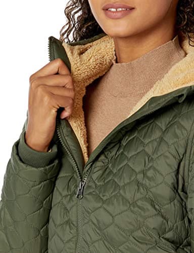 Amazon Essentials Women's Lightweight Quilted Full-Zip Water-Resistant Sherpa-Lined Hooded Puffer Jacket, Olive, XX-Large - Image 3