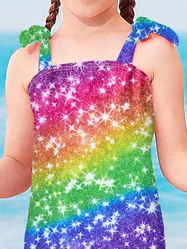 Vieille Girls Bathing Suit 4T Toddler Swimsuit for Girl 3T One Piece Ruffle Swimwear - Image 3