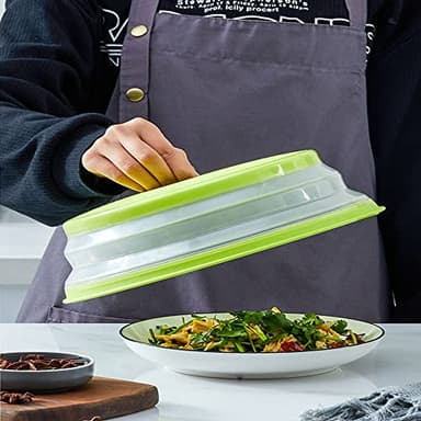 Collapsible Microwave Splatter Cover, 10.5 Inch, Dishwasher-safe, Microwave Plate Cover With Steam Vent，BPA-Free Silicone & Plastic(1 PCS,blue) - Image 6