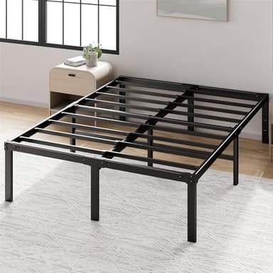 ZINUS Yelena 18 Inch Metal Platform Bed Frame, Steel Slat Support, No Box Spring Needed, Eco Friendly WonderBox(TM) Packaging, Easy Assembly, Black, Queen - Image 3
