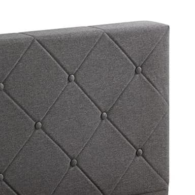 ZINUS Shalini Upholstered Platform Bed Frame, Mattress Foundation, Wood Slat Support, No Box Spring Needed, Easy Assembly, Dark Grey, Queen - Image 3