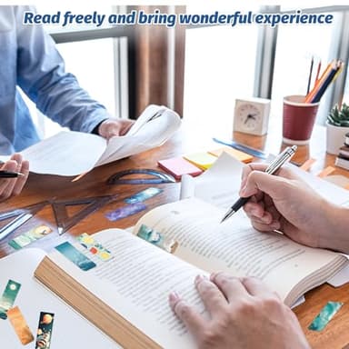 48 Pieces Magnetic Bookmarks Magnet Page Markers - Book Marks for Reading Women & Men with Storage Boxes - Cute Magnet Bookmark Clips for Reading Pleasure - Image 6