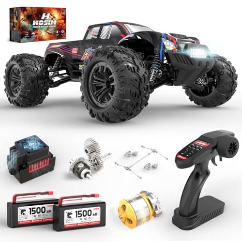 Hosim 1/10 RC Cars for Adults 62+KMH, Brushless Remote Control Car Fast, 2S Bettery RC Monster Trucks 4X4 Waterproof Off Road - Image 1