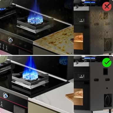 Crymfrynt Stainless Steel Stove Gap Covers Filler (2 Pcs), Stove Guard for Kitchen Oven Counter Side Gap, Heat Resistant and Easy to Clean, Easy Retractable Length 13.8" to 27.5" Width 0.79”, (Black) - Image 4