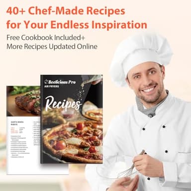 Beelicious 5.8QT Large Air Fryer, 12-in-1 Digital Airfryer with Clear Window, 40+ Recipes, Flavor-Lock Tech, Shake Reminder, Compact, Quiet, Dishwasher Safe, Nonstick (Cherry Pink) - Image 6