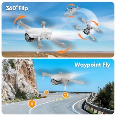 Naseto 1080P HD Foldable Drone with Camera for Adults & Kids, RC Quadcopter with One-Key Takeoff/Landing, Altitude Hold, Waypoint Flight, 360° Flip, 2 Batteries, Easy-to-Fly Toy for Boys and Girls - Image 5