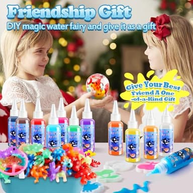 Aqua Fairy Water Gel Kit, Magic Water Elf Toy Kit, Toys Gifts for 3-12 Year Old Boys Girls Kids, Craft Kit with 24 Colors Magic Gel and 20 Shape Molds, Party Favors, Arts & Crafts DIY STEM Toy - Image 4