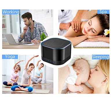 Magicteam White Noise Machine with 20 Non Looping Natural Soothing Sounds Memory Function 32 Levels of Volume Powered by AC or USB and Sleep Sound Timer Therapy for Baby Kids Adults Black - Image 6