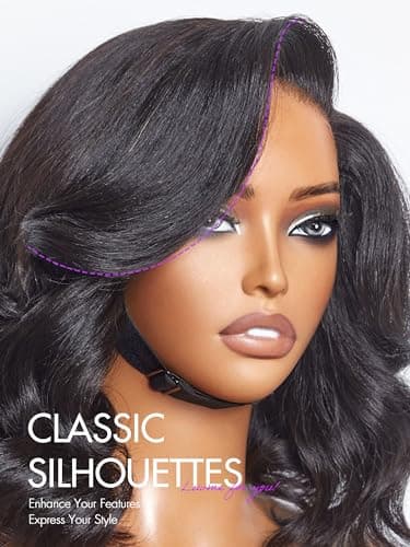 LUVME HAIR 12 Inch Light Yaki Loose Wave Wig Gorgeous Human Hair, Undetectable HD Lace Glueless Bob Wigs Human Hair Pre Plucked, Pre Cut Lace Wig Short Natural Black Wig - Image 5