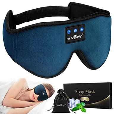 MUSICOZY Sleep Headphones, Bluetooth 5.4 Sleep Mask Headband Headphones Sleeping Eye Mask, Wireless Music Earbuds Earphones with HD Ultra-Thin Stereo Speakers for Side Sleepers Men Women - Image 1