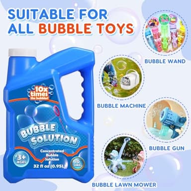 SUGFUT Bubble Solution Refills 32 OZ Concentrate Bubbles for Bubble Machine,Bubble Gun,Bubble Wands - Bubble Refill Solution,Bubble Machine Solution,Giant Bubble Solution - Image 3
