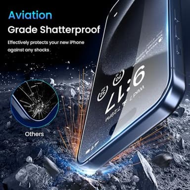 Fotbor [3+3 Pack for iPhone 15 Pro Max Screen Protector with Camera Lens Protector, Tempered Glass Shatterproof Easy Installation Frame, HD Clear Full Coverage iPhone 15 Pro Max Accessories 6.7 Inch - Image 3