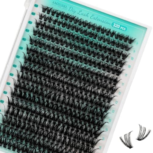 Lash Clusters Wispy 320PCS Eyelash Extension 50D Cluster Lashes Individual Lashes DIY Lash Extension Natural Look Cluster Eyelash Extensions Soft False Eyelashes at Home for Beginners(D-Mix9-16mm) - Image 1