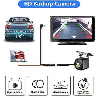 Portable Wireless with Apple CarPlay and Android Auto Screen for Car, 7" HD Touch Screen Car Stereo with Mirror Link, Bluetooth 5.2, Backup Camera, AUX,FM Transmitter for All Vehicle - Image 7