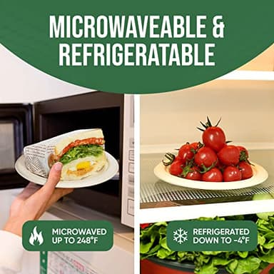 TaidMiao Paper Plates 6 Inches, 100 Pack Disposable Plates – 100% Compostable Plates, Water & Oil Proof Dessert Plates, Microwavable Small Paper Plates, Perfect Paper Plate For Party - Brown - Image 4