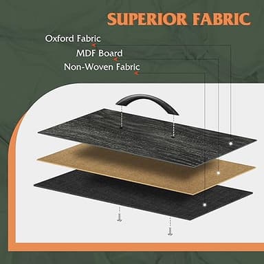 WLIVE Nightstand with 3 Drawers, Fabric Dresser, Organizer Unit, Storage Dresser for Bedroom, Hallway, Entryway, Closets, Steel Frame, Wood Top, Easy Pull Handle, Charcoal Black Wood Grain Print - Image 7