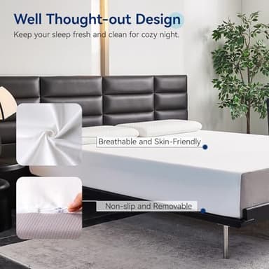 Amazon Basics Memory Foam Mattress, Soft Plush Feel, 10 Inch, Twin, White/Grey - Image 7