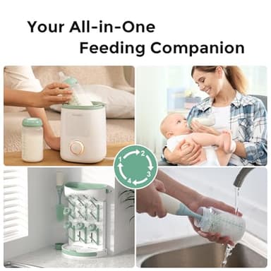 Momcozy Natural Baby Bottle, Wide-Neck, BPA Free Breast Milk Container, Storage Collection Bottle for Fridge & Milk Cooler, Breastfeeding Essential, 10 oz, 4 pcs - Image 5