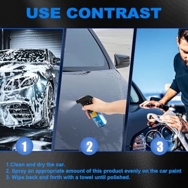 2Pcs Advanced Car Quick-Acting Coating Agent Spray,Quick Effect Coating Agent for Car,Cars Scratch Wax Polish Spray Waterless Wash,Multi-Purpose Oil Film Emulsion Glass Cleaner - Image 7