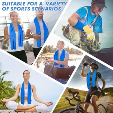CSITE Cooling Towels for Neck and Face - 6 Pack 47x12 Inch Ice Cold Microfiber Towels, Soft & Breathable Cooling Towel for Hot Weather, Sports, Yoga, Workout, Running, Golf, Camping - Image 8