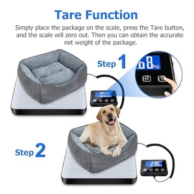 KUAIVO Shipping Scale, 440 lbs/0.35oz High Accurate Digital Postal Scale with Hold/Tare Function, Shipping Scale for Small Business, Packages, Luggage, Home Use, Battery & Charging Cable Include - Image 5
