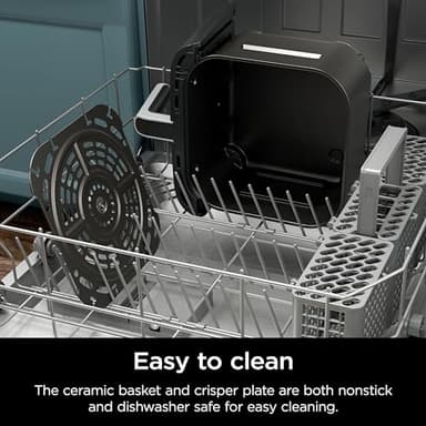 Ninja | Air Fryer | 6.5 QT Pro XL Capacity fits 9lbs of Wings | 6-in-1 Max Crisp, Air Fry, Roast, Bake, Reheat & Dehydrate | Nonstick Basket, Crisper Plate & Recipe Guide | Grey | AF181 - Image 9