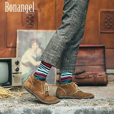 BONANGEL Mens Dress Socks, Cool Cute Food Graphic Animal Novelty Crazy Funny Crew Fun Socks for Men - Image 4