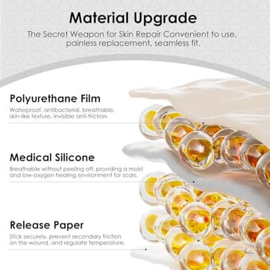 SWturK Silicone Scar Sheets,Silicone Scar Tape for Removal Treatment,Medical Grade Scar Tape for Surgical Scars,White,1.2" x 42" Roll - 1.07M - Image 2