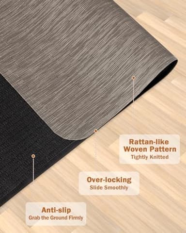 Blvornl Office Chair Mat for Hardwood Floor, 35.4"*47.2" Desk Computer Chair Mat for Hard Wood, Large Anti-Slip Hard Floor Protector Rolling Chair Mat, PVC Mat Desk Rug for Office and Dark Brown - Image 9