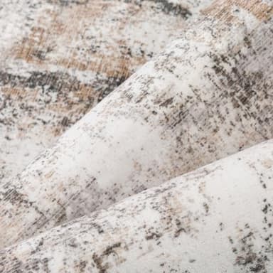 WondRg 8x10 Washable Area Rug Brown Grey Abstract Living Room Bedroom Carpet Neutral Modern Non Slip Soft Low Pile Indoor Large Throw Rug for Dining Room Office - Image 9