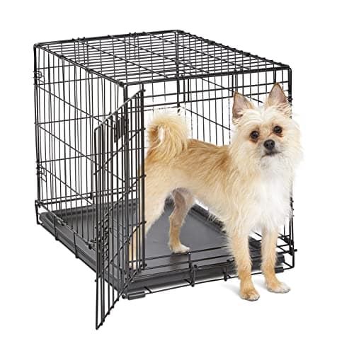 MidWest Homes for Pets 24-Inch iCrate Folding Dog Crate with Divider Panel, Leak-Proof Tray & Secure Latches – Metal Wire Kennel for Small Breeds – Portable, Durable & Easy to Assemble - Image 1