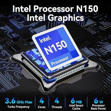 Intel NUC 14, for ASUS NUC 14 NUC14MNK Essential Mini PC, N150 CPU, 16GB RAM, 512GB SSD, Win 11 Pro,Wi-Fi 6E, BT 5.3, Business Desktop for Education,Office, Digital Signage, POS, SMB & Edge Computing - Image 2