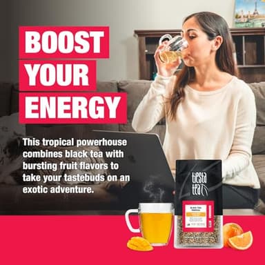 Tiesta Tea - Black Thai Tropical, Loose Leaf, Mango Citrus Black Tea, Premium Blend, Caffeinated, Make Hot or Iced Brews Up to 200 Cups, 16 Ounce Resealable Bulk Pouch - Image 3