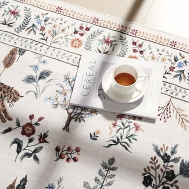 Rugcomf Runner Rug for Kitchen Rug Non Slip 2'x6' Washable Rugs with Rubber Backing Soft Floral Animal Carpet Runner for Kitchen, Laundry, Bedroom, Bathroom (Beige) - Image 6