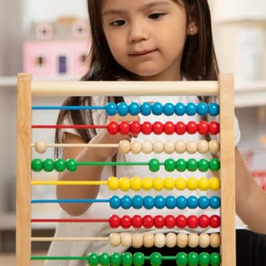 Melissa & Doug Abacus - Classic Wooden Educational Counting Toy With 100 Beads - Image 7
