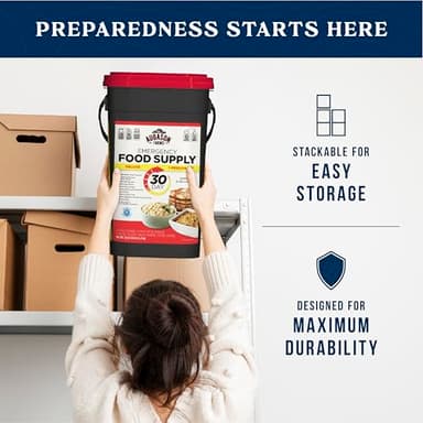 AUGASON FARMS Emergency Food Supply Bucket, 200 Servings, Dehydrated Meal Kit, Variety Pail, Long Shelf Life Just-Add-Water Meals for Prepping, Disaster Survival, Camping, Hiking, and More - Image 4
