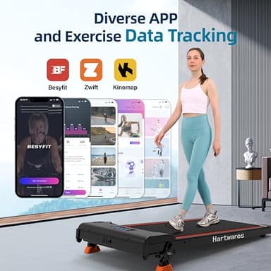 Walking Pad Treadmill with Incline, Under Desk Treadmills for Home Office Small, 2.5HP Brushless Motorized, App Compatible, Portable Walking Pad with Remote Control, 300lb Capacity - Image 5