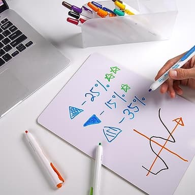 WRITECH Retractable Dry Erase Markers: Fine Tip Assorted Colors Low Odor Multi Colored Set Kid Adult Refillable Clickable Multicolor Thin Point Whiteboard Marker Bulk 12ct No Bleed Smear - Image 5